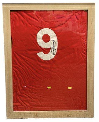 Lot 256 - A framed and glazed number 9 shirt, bearing...