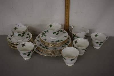 Lot 6 - Quantity of Colclough Ivy Leaf pattern  tea wares