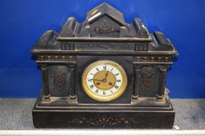 Lot 48 - Victorian black slate cased architectural...