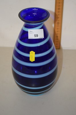 Lot 59 - A blue Art Glass vase, unsigned