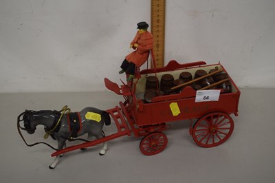 Lot 66 - A model Courage Brewery dray and porcelain horse