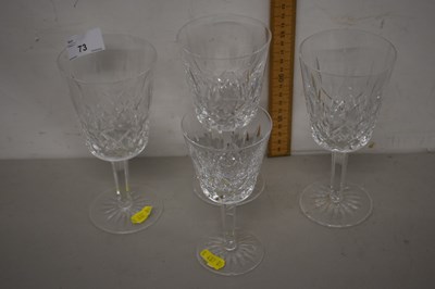 Lot 73 - Group of four Waterford Crystal glasses