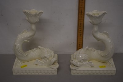 Lot 78 - A pair of modern Wedgwood cream ware...