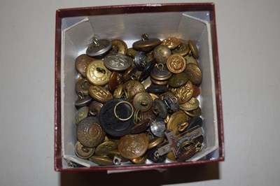 Lot 122 - Box of various military and other brass buttons