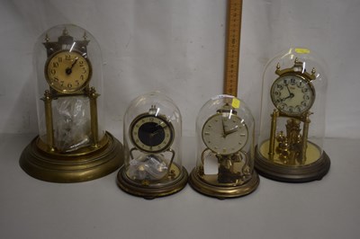 Lot 163 - Group of four Tortion anniversary clocks under...