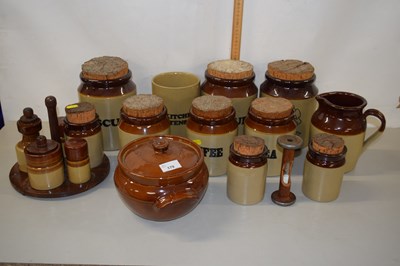 Lot 179 - Mixed Lot: Various kitchen storage jars, cruet...