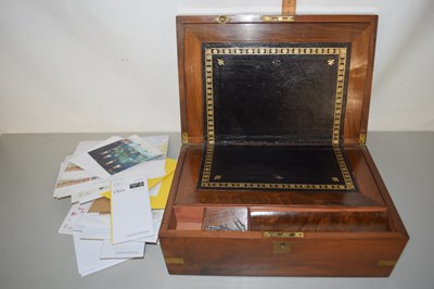 Lot 1 - 19th Century brass bound writing box with...