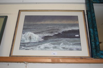 Lot 242 - Sheila Denton, seascape study w/c framed and...