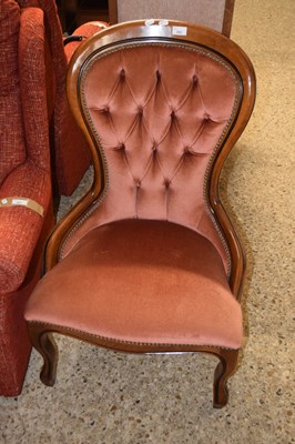 Lot 282 - Victorian style button back chair