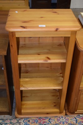 Lot 287 - Narrow pine open fron bookcase