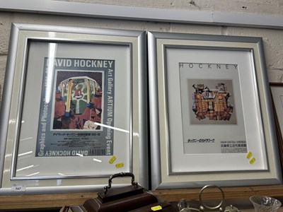 Lot 547 - Two reproduction Hockney prints , framed