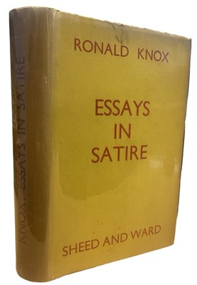 Lot 690 - RONALD KNOX: ESSAYS IN SATIRE, London, Sheed...