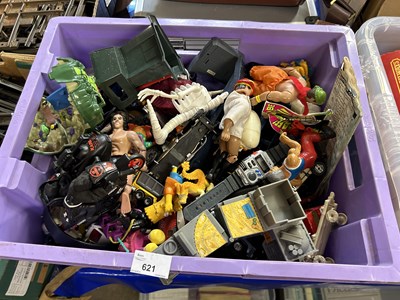 Lot 621 - Box of assorted toy figurines