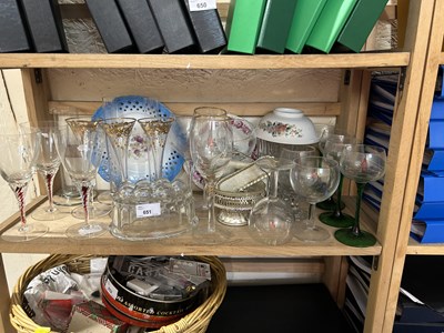 Lot 651 - Mixed glass and ceramics