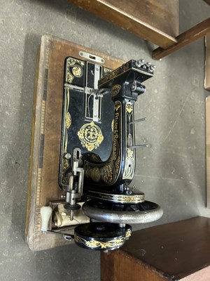 Lot 757 - Vintage Frister and Rossman sewing machine in...