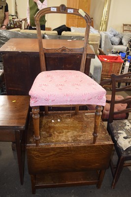 Lot 755 - Late Victorian side chair and a small drop...