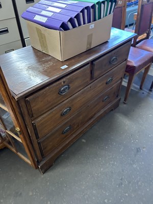 Lot 765 - Late Victorian American walnut four drawer chest