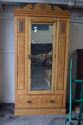 Lot 764 - Late Victorian light oak and walnut veneered...