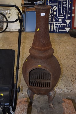 Lot 1063 - Cast iron chimnia