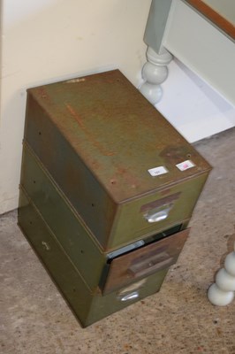 Lot 307 - Vintage metal filing cabinet