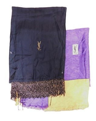 Lot 112 - Two Yves Saint Laurent scarves, one in...