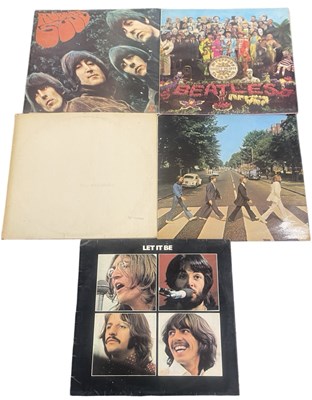 Lot 199 - Six Beatles 12" vinyl LPs, to include: -...