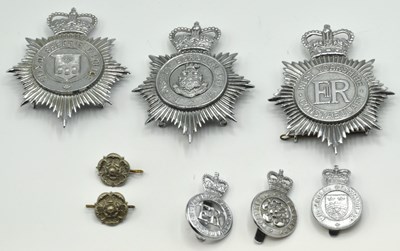 Lot 89 - 20th century ERII police cap badges and Shako...