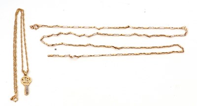 Lot 136 - Two 9ct necklaces: to include a twist style...