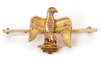 Lot 88 - An eagle brooch, the eagle with open wings set...