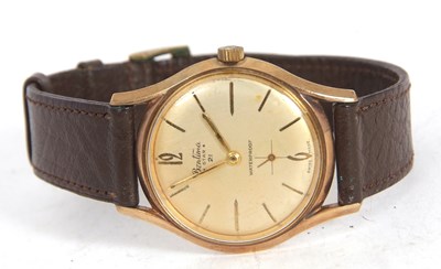 Lot 241 - Gents Bentima Star 9ct gold wristwatch, 21...