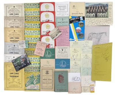 Lot 261 - A mixed lot of various sporting ephemera, to...