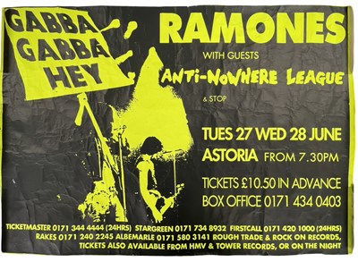 Lot 162 - An original advertising poster for The Ramones...