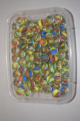 Lot 56 - Box of 190 glass marbles