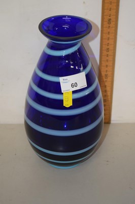 Lot 60 - A blue Art Glass vase, unsigned