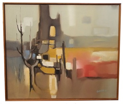 Lot 27 - 'Harrison' (20th century), abstract oil on...