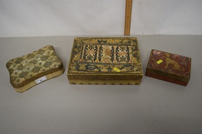 Lot 61 - Group of three 20th Century painted wooden boxes