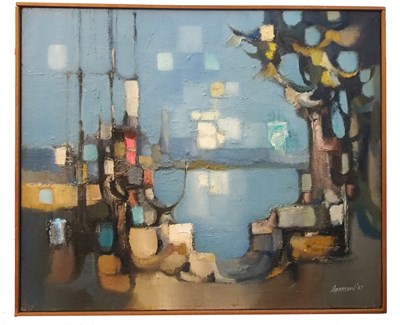 Lot 28 - 'Harrison' (20th century), Abstract oil on...