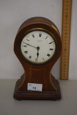 Lot 72 - Small Edwardian mantel clock in balloon formed...