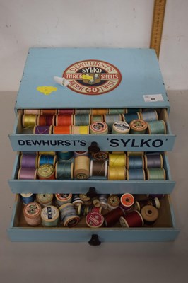 Lot 88 - Vintage Dewhurst Sylko cotton reel cabinet