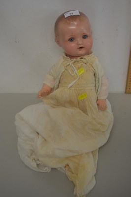 Lot 92 - A German porcelain headed doll marked GOE to...