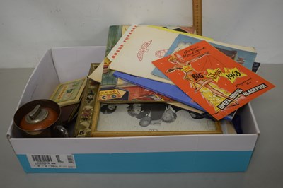 Lot 93 - Box of various ephemera and photographs to...