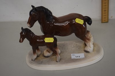 Lot 111 - Continental model of mare and foal