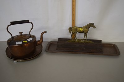 Lot 6 - Mixed Lot: Copper kettle, copper trays, a...