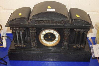 Lot 12 - Victorian architectural form black slate cased...