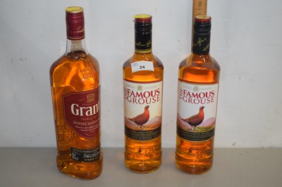 Lot 24 - Two bottles of Famous Grouse Whisky and a...