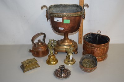 Lot 26 - Mixed Lot: Various copper wares, brass table...