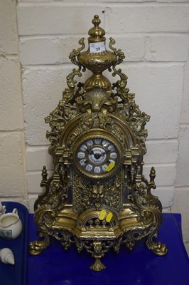 Lot 39 - Large 20th Century continental mantel clock in...