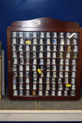 Lot 30 - Case of collectors thimbles