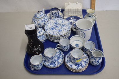 Lot 161 - Quantity of blue and white tea wares and other...