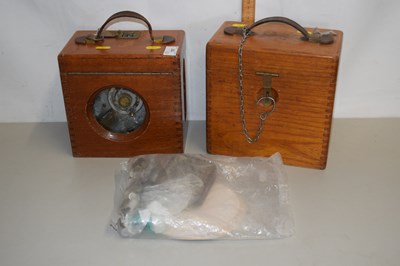 Lot 167 - Two vintage pigeon racing clocks and a...